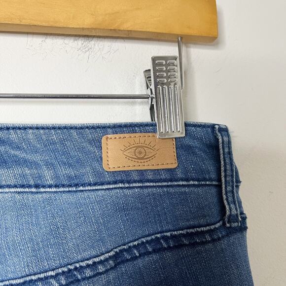 Sofia Vergara Women's Jeans 6 Skinny Ankle Lace Raw Hem Stretch Denim Med Wash - Picture 6 of 10